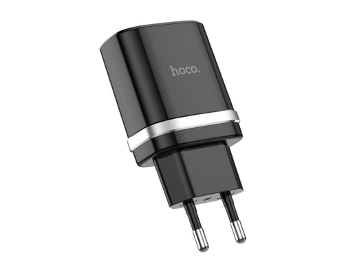 Зарядний пристрій Hoco C12Q 18W 3A 1USB-A black PLS-00-00053426