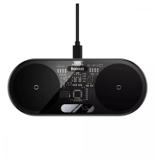 Бездротовий зарядний пристрій Baseus Digital LED Display 2в1 20W black PLS-00-00106801