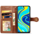 Чохол-книжка Leather GETMAN with card holder Xiaomi Redmi Note 9s brown PLS-00-00148427