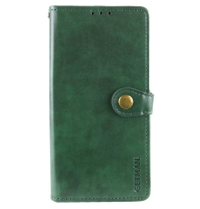 Чохол-книжка Leather GETMAN with card holder Xiaomi Redmi Note 14 4G (European) green PLS-00-00148406