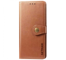 Чохол-книжка Leather GETMAN with card holder Xiaomi Redmi Note 9s brown PLS-00-00148427