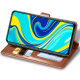Чохол-книжка Leather GETMAN with card holder Xiaomi Redmi Note 9s brown PLS-00-00148427