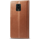 Чохол-книжка Leather GETMAN with card holder Xiaomi Redmi Note 9s brown PLS-00-00148427