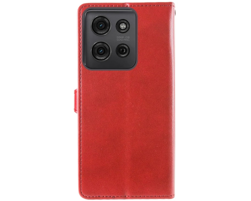 Чохол-книжка Leather GETMAN with card holder Motorola Moto G75 red PLS-00-00148169