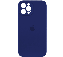 Чохол Silicone Case Квадратні Борти Full Camera iPhone 11 Pro navy blue PLS-00-00116677
