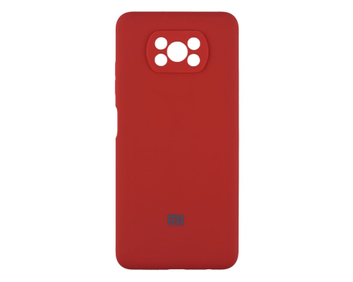 Чохол Silicone Cover Full Camera Xiaomi Poco X3 red PLS-00-00112274
