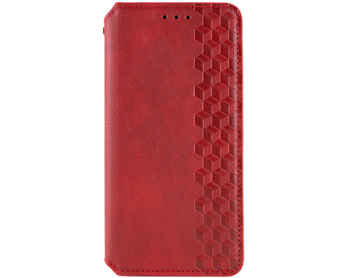 Чохол-книжка Leather Cubic Motorola Moto G57 red PLS-00-00170705