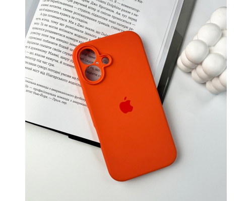 Чохол Silicone Case Full Camera Protective для iPhone 16 orange PLS-00-00130774