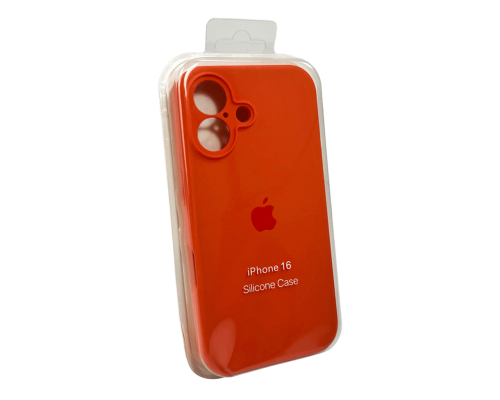 Чохол Silicone Case Full Camera Protective для iPhone 16 orange PLS-00-00130774