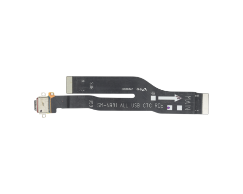 Шлейф Samsung N980F Galaxy Note 20 з роз'ємом зарядки (Original Used) PLS-00-00153124