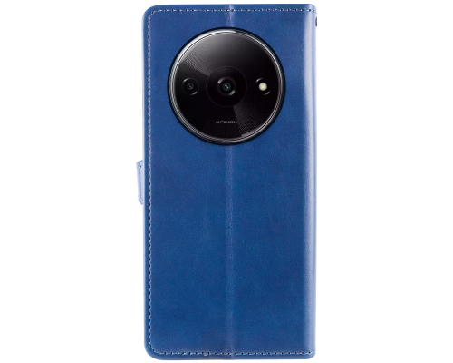 Чохол-книжка Leather GETMAN with card holder Xiaomi Redmi A3 blue PLS-00-00129001