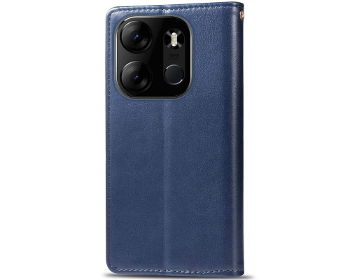 Чохол-книжка Leather GETMAN with card holder TECNO Spark Go 2023 blue PLS-00-00128952