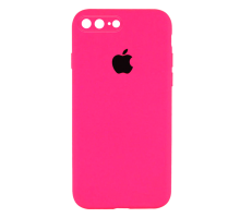 Чохол Silicone Case Квадратні Борти Full Camera iPhone 7 Plus barbie pink PLS-00-00107563