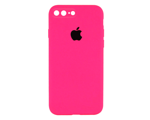 Чохол Silicone Case Квадратні Борти Full Camera iPhone 7 Plus barbie pink PLS-00-00107563
