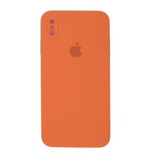 Чохол Silicone Case Квадратні Борти Full Camera iPhone XS Max orange PLS-00-00123137
