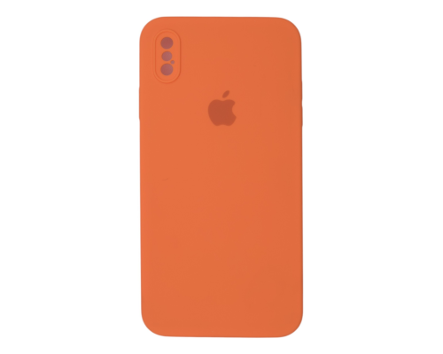 Чохол Silicone Case Квадратні Борти Full Camera iPhone XS Max orange PLS-00-00123137