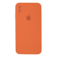 Чохол Silicone Case Квадратні Борти Full Camera iPhone XS Max orange PLS-00-00123137