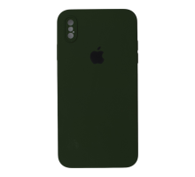 Чохол Silicone Case Квадратні Борти Full Camera iPhone XS Max dark green PLS-00-00113421
