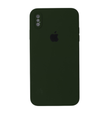 Чохол Silicone Case Квадратні Борти Full Camera iPhone XS Max dark green PLS-00-00113421