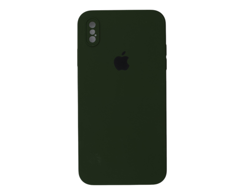Чохол Silicone Case Квадратні Борти Full Camera iPhone XS Max dark green PLS-00-00113421