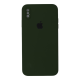 Чохол Silicone Case Квадратні Борти Full Camera iPhone XS Max dark green PLS-00-00113421