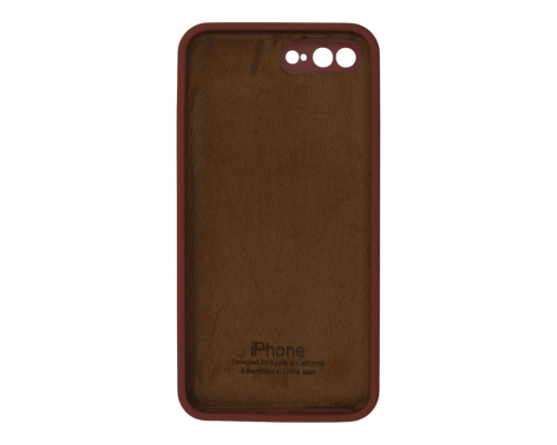 Чохол Silicone Case Квадратні Борти Full Camera iPhone 7 Plus saddle brown PLS-00-00123127