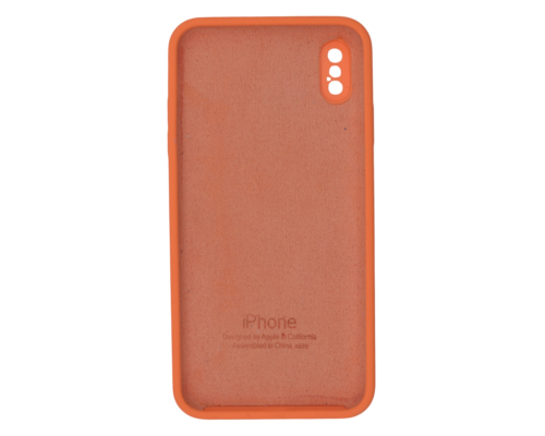 Чохол Silicone Case Квадратні Борти Full Camera iPhone XS Max orange PLS-00-00123137