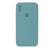 Чохол Silicone Case Квадратні Борти Full Camera iPhone X (XS) sea blue PLS-00-00123116