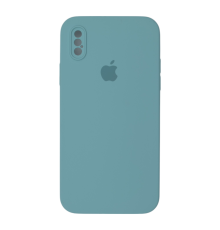 Чохол Silicone Case Квадратні Борти Full Camera iPhone X (XS) sea blue PLS-00-00123116
