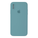 Чохол Silicone Case Квадратні Борти Full Camera iPhone X (XS) sea blue PLS-00-00123116