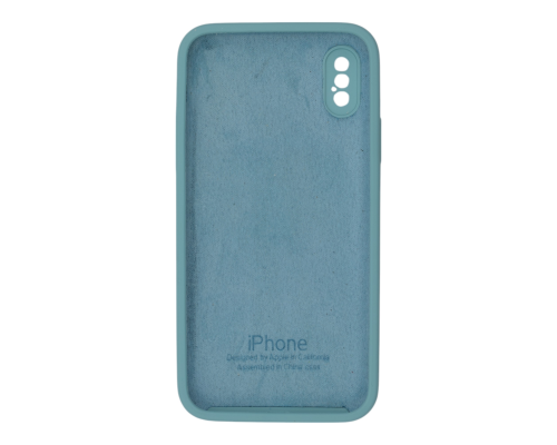 Чохол Silicone Case Квадратні Борти Full Camera iPhone X (XS) sea blue PLS-00-00123116