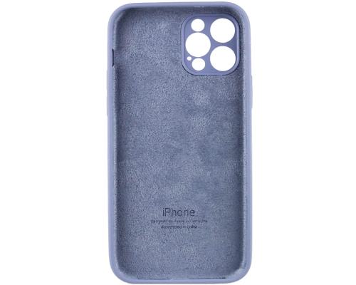 Чохол Silicone Case Full Camera Protective для iPhone 12 Pro Max lavender gray PLS-00-00155405