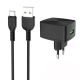 Зарядний пристрій Hoco C70A 18W 3A USB-A з кабелем A-C black PLS-00-00051034