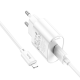 Зарядний пристрій Hoco C109A 10.5W 2.1A USB-A з кабелем Lightning white PLS-00-00149133