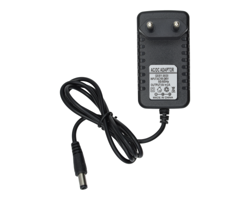 Зарядний пристрій 9V to DC 5.5 x 2.5 мм 2A black PLS-00-00153495