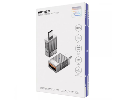 Перехідник OTG Proove Gaming Matrix USB to Type-C silver PLS-00-00136777