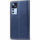 Чохол-книжка Leather GETMAN with card holder Xiaomi 12T blue PLS-00-00102032