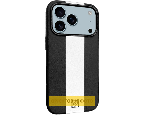 Чохол шкіряний Rally with Magnetic для iPhone 17 Air black white PLS-00-00160019