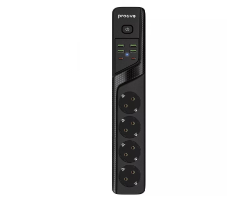 Мережевий фільтр Proove Power Socket P-04 (4 розетки+4 USB+2 Type-C) 2м black PLS-00-00137761