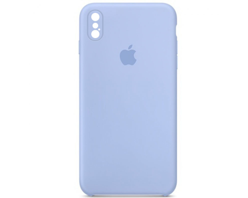 Чохол Silicone Case Квадратні Борти Full Camera iPhone X (XS) lilac blue PLS-00-00105921