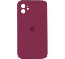 Чохол Silicone Case Квадратні Борти Full Camera iPhone 11 plum PLS-00-00103868