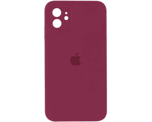 Чохол Silicone Case Квадратні Борти Full Camera iPhone 11 plum PLS-00-00103868