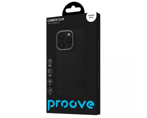Чохол Proove Carbon Slim with MagSafe Ring iPhone 15 Pro Max black PLS-00-00129485