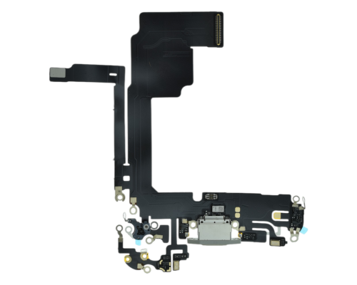 Шлейф iPhone 15 Pro з роз'ємом зарядки white titanium PLS-00-00112848