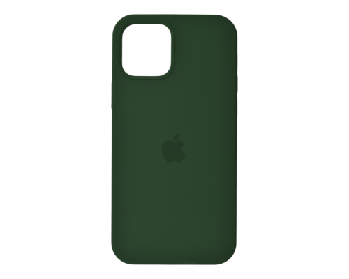 Чохол Silicone Case Full Protective iPhone 12 (12 Pro) dark green PLS-00-00123394