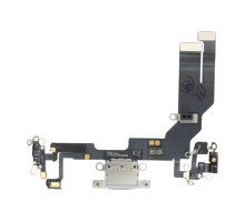Шлейф для iPhone 16E з роз'ємом зарядки white (Used) PLS-00-00163644