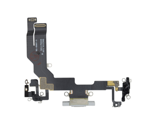 Шлейф для iPhone 16E з роз'ємом зарядки white (Used) PLS-00-00163644