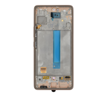 Дисплей Samsung A536 Galaxy A53 (2022) з сенсором та рамкою gold (OLED) (Big size) PLS-00-00141982