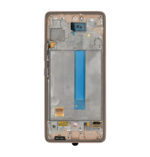 Дисплей Samsung A536 Galaxy A53 (2022) з сенсором та рамкою gold (OLED) (Big size) PLS-00-00141982