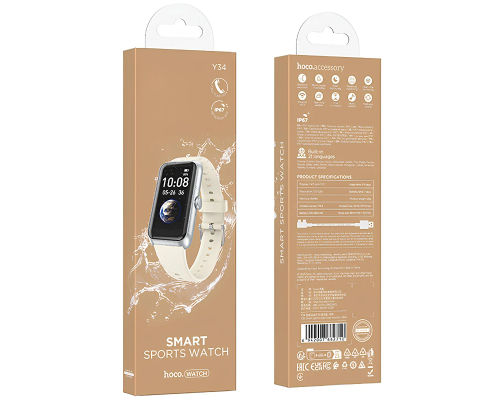 Смарт годинник Hoco Y34 Smart sports silver PLS-00-00161964